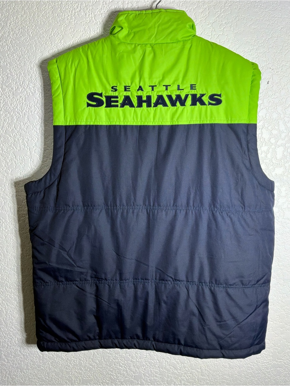 NFL Seattle Seahawks Green and Blue Vest Size Large - Picture 2 of 8